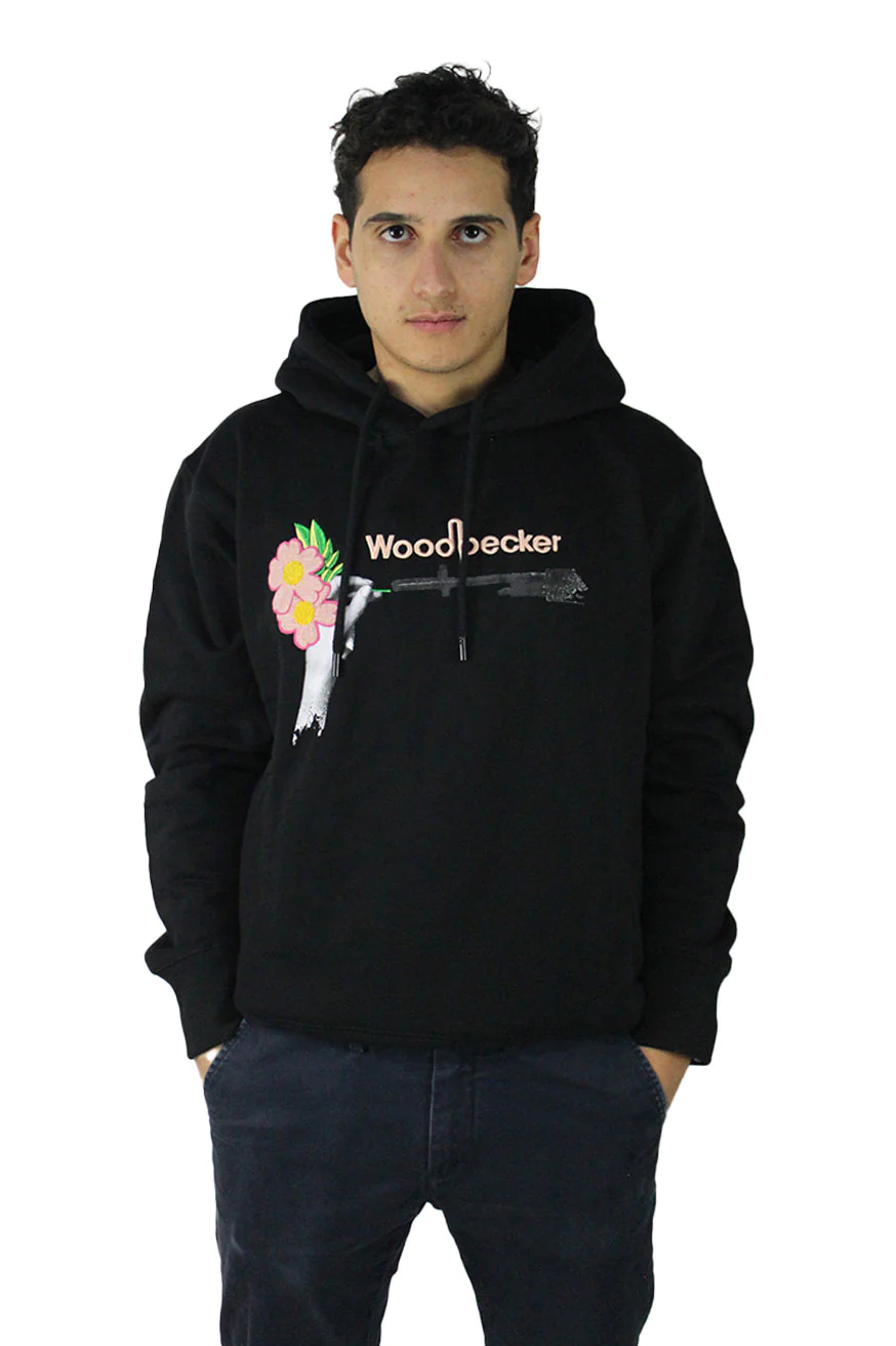 Woodpecker (Peace) Black Hoodie